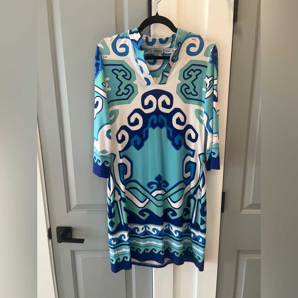 Vintage Emilio Pucci Logo Graphic Dress Women’s EU size 42 - Picture 4 of 10